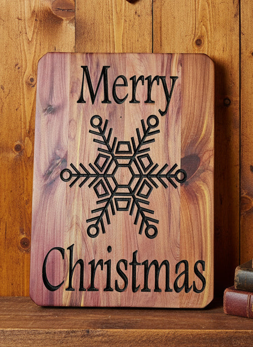 Merry Christmas - Snowflake Sign